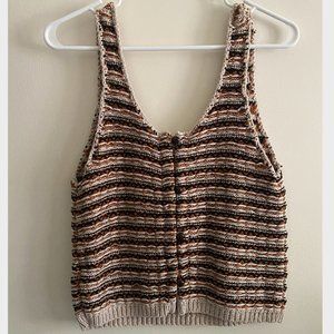 LOU & GREY Crocheted Sweater Tank Top M